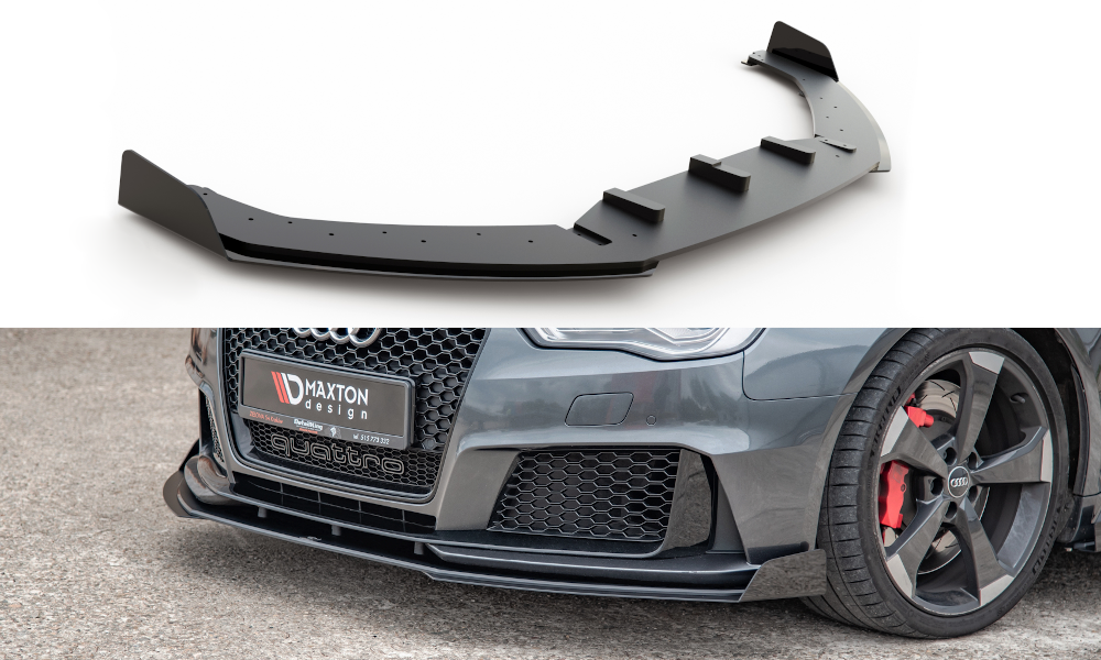 Sport Durabilité Lame Du Pare-Chocs Avant + Flaps Audi RS3 8V Sportback AURS38VCNC-FD3BRB+FSF1G