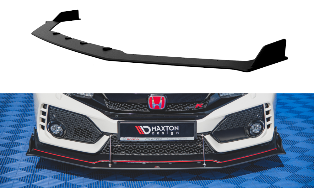 Sport Durabilité Lame Du Pare-Chocs Avant Honda Civic X Type-R HOCI10TYPERCNC-FD4BRB