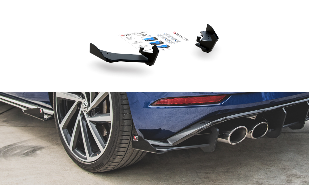 Sport Durabilité Lame Du Pare Chocs Arriere + Flaps VW Golf 7 R Facelift VWGO7FRCNC-RSD1BRB+RSF1G