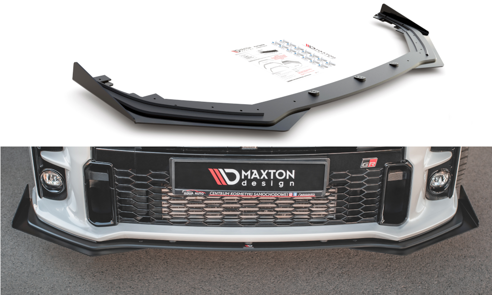 Sport Durabilité Lame Du Pare-Chocs Avant + Flaps Toyota GR Yaris Mk4 TOYA4GR4CNC-FD1B+FSF1G