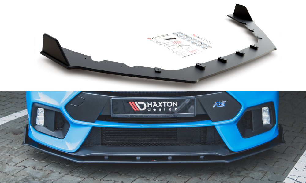 Sport Durabilité Lame Du Pare-Chocs Avant / Splitter V.2 Ford Focus RS Mk3 FOFO3RSCNC-FD2BRB