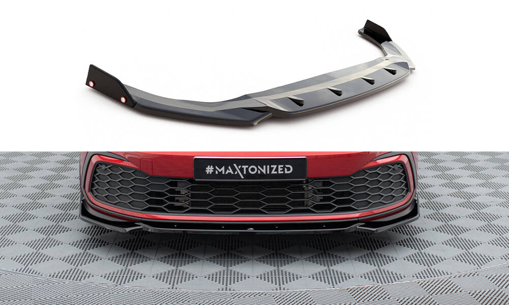 Lame Du Pare-Chocs Avant V.2 + Ailerons Volkswagen Golf GTI / GTE / R-Line Mk8 VW-GO-8-GTI-FD2G+FSF