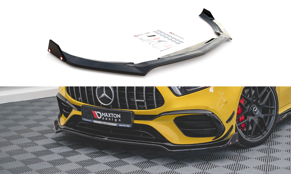 Lame Du Pare-Chocs Avant V.3 + Ailerons Mercedes-AMG A 45 S Aero Pack W177 ME-A-177-45-FD3G+FSF