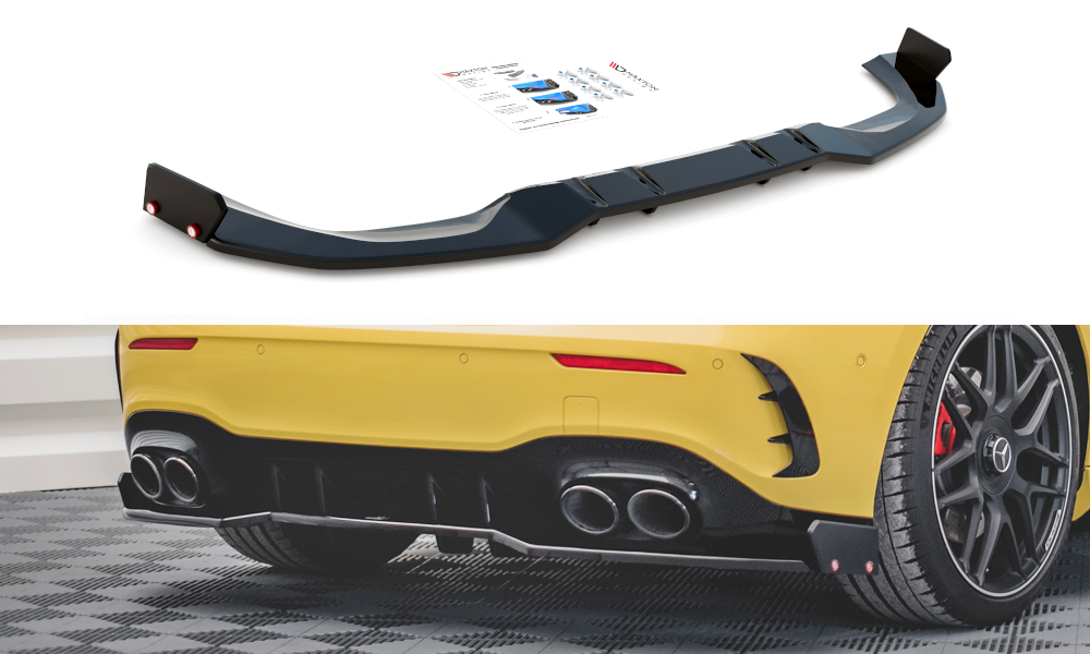 Central Arriere Splitter + Flaps Mercedes-AMG A 45 S Aero Pack W177 ME-A-177-45-RD1G+RD2G+RSF