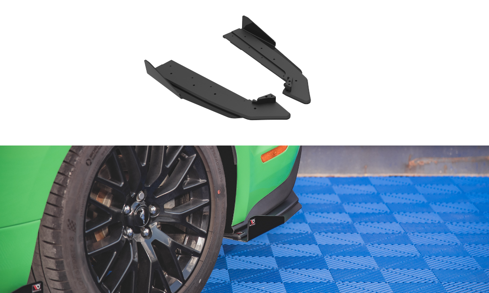 Street Pro Lame Du Pare Chocs Arriere V.1 + Flaps Ford Mustang GT Mk6 Facelift FOMU6FGTCNC-RSD1BRB+RSF1G