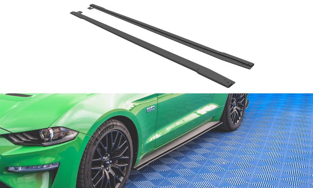 Street Pro Rajouts Des Bas De Caisse V.1 Ford Mustang GT Mk6 Facelift FOMU6FGTCNC-SD1BRB