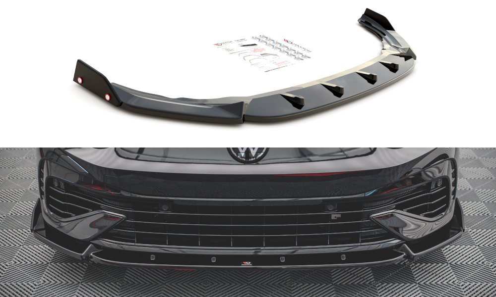 Lame Du Pare-Chocs Avant V.2 + Ailerons Volkswagen Golf R Mk8 VW-GO-8-R-FD2G+FSF