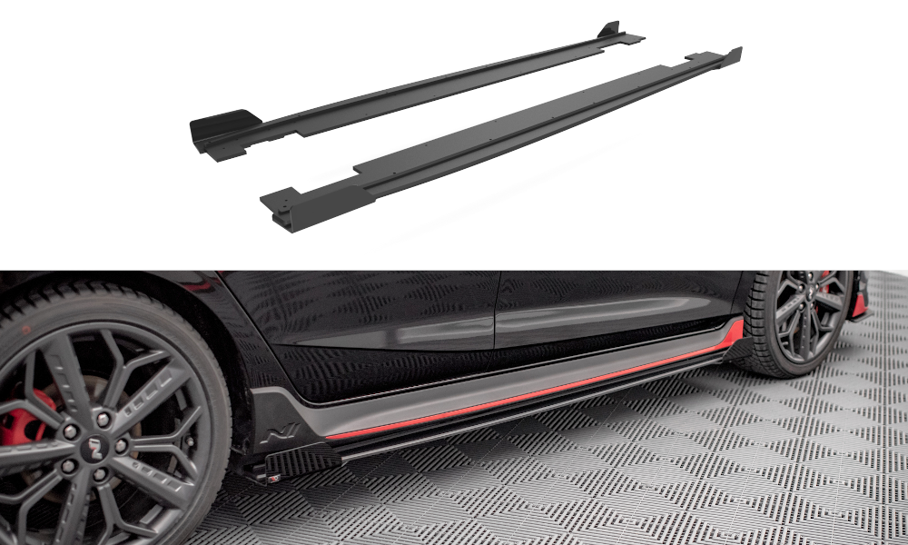 Street Pro Rajouts Des Bas De Caisse + Flaps Hyundai I20 N Mk3 HYI203NCNC-SD1B+SRF1G