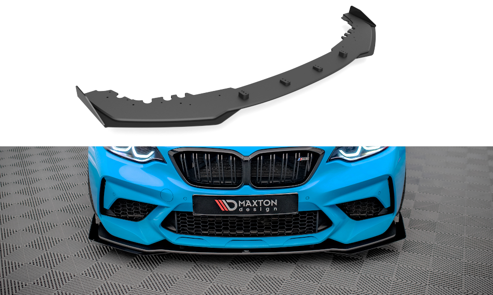 Street Pro Lame Du Pare-Chocs Avant V.1 + Flaps BMW M2 Competition F87 BM287MCOMPCNC-FD1B+FSF1G