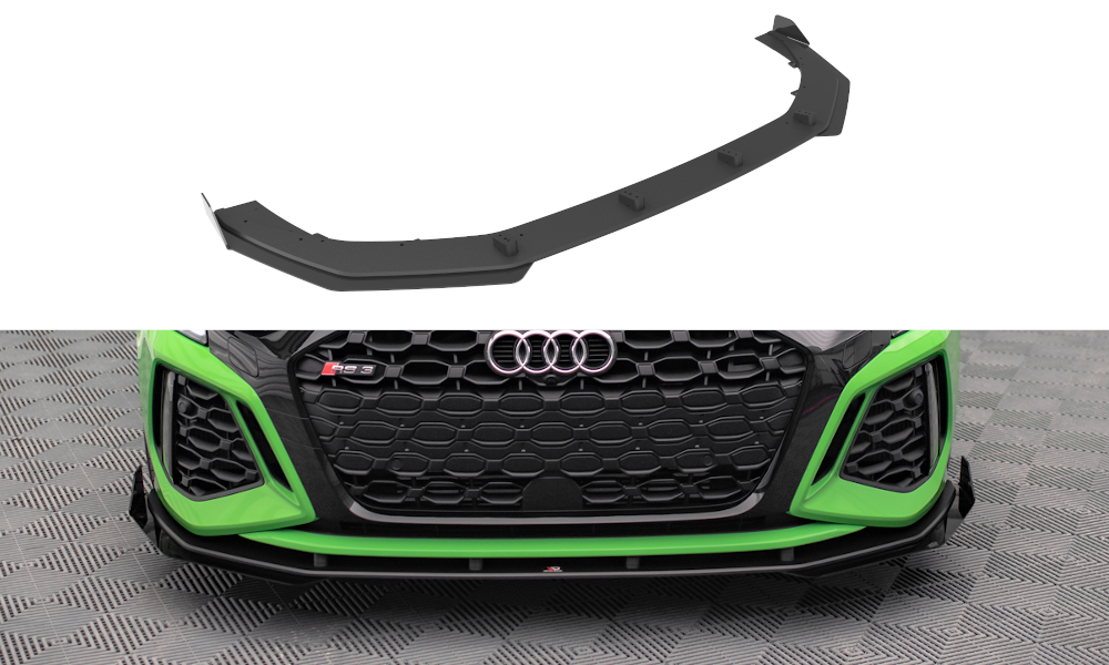 Street Pro Lame Du Pare-Chocs Avant V.1 + Flaps Audi RS3 8Y AURS38YCNC-FD1BRB+FSF1G