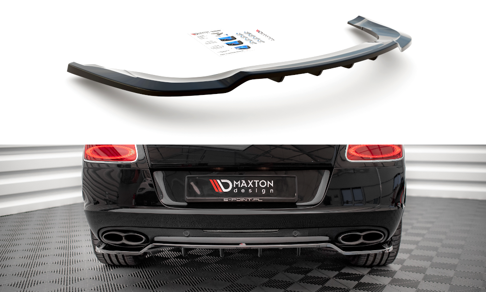 Central Arriere Splitter (avec une barre verticale) Bentley Continental GT V8 S Mk2 BE-CO-GT-1F-RD1G+RD2G