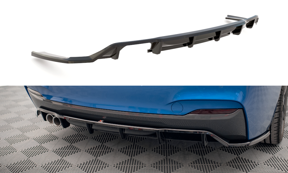 Central Arriere Splitter (avec une barre verticale) BMW 2 M-Pack F22 BM-2-22-MPACK-RD1G+RD2G