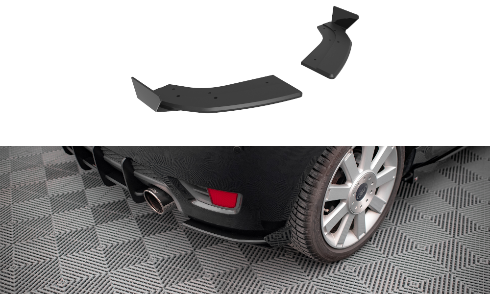 Street Pro Lame Du Pare Chocs Arriere + Flaps Ford Fiesta ST Mk6 FOFI6STCNC-RSD1B+RSF1G