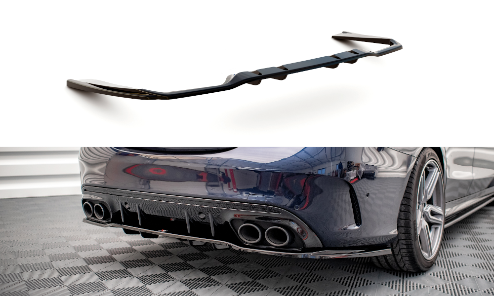 Central Arriere Splitter (avec une barre verticale) Mercedes-AMG C 43 Sedan W205 Facelift ME-C-205-AMG-RD1G+RD2G