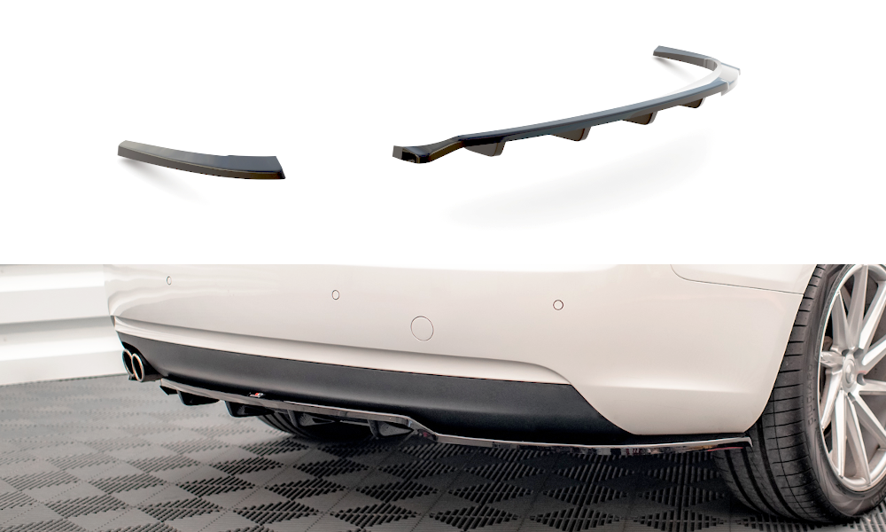 Central Arriere Splitter (avec une barre verticale) Audi A5 Coupe 8T Facelift AU-A5-1F-RD1G+RSD1G