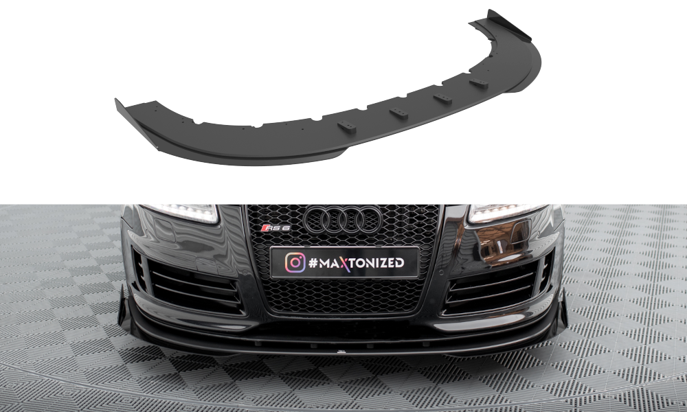 Street Pro Lame Du Pare-Chocs Avant + Flaps Audi RS6 Avant C6 AURS6C6CNC-FD3B+FSF1G