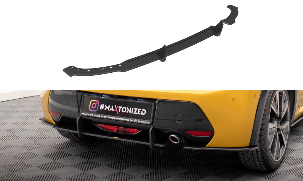 Street Pro Lame Du Pare Chocs Arriere Peugeot 208 GT Mk2 PE2082GTCNC-RS1BRB