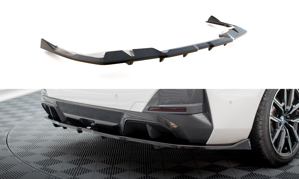 Central Arriere Splitter (avec une barre verticale) V.2 BMW i4 M-Pack G26 BM-I4-G26-MPACK-RD2C+RD3C