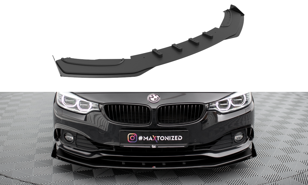 Street Pro Lame Du Pare-Chocs Avant + Flaps BMW 4 Gran Coupe F36 BM4F36GCCNC-FD1BRB+FSF1G