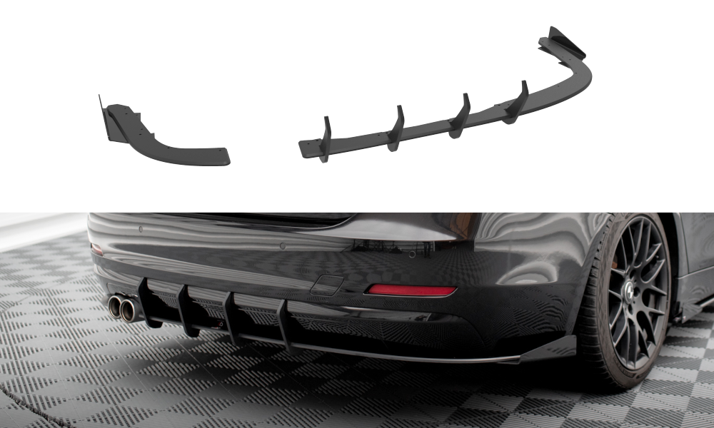 Street Pro Lame Du Pare Chocs Arriere + Flaps BMW 4 Gran Coupe F36 BM4F36GCCNC-RS1B+RSF1G