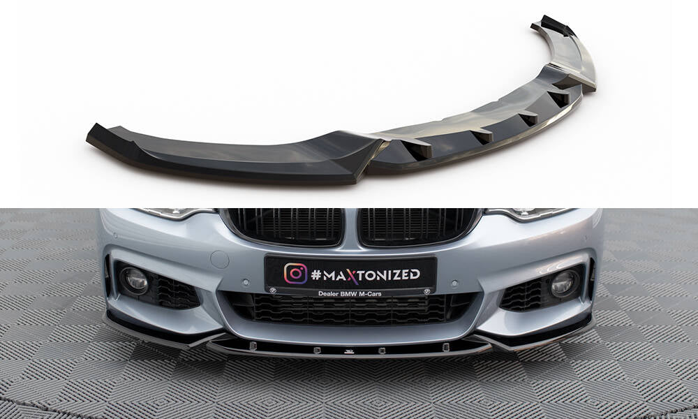 Lame Du Pare-Chocs Avant V.3 BMW 4 Coupe / Gran Coupe / Cabrio M-Pack F32 / F36 / F33 BM-4-F32-MPACK-FD3G