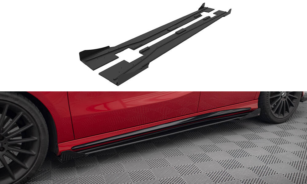 Street Pro Rajouts Des Bas De Caisse + Flaps Mercedes-Benz A 45 AMG W176 Facelift MEA176FAEROCNC-SD1B+SF1G