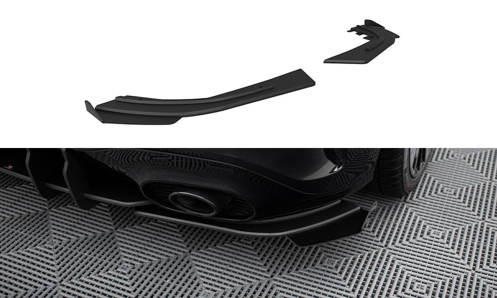 Street Pro Lame Du Pare Chocs Arriere + Flaps Mercedes-AMG A35 Hatchback W177 MEA177F35CNC-RSD1B+RSF1G