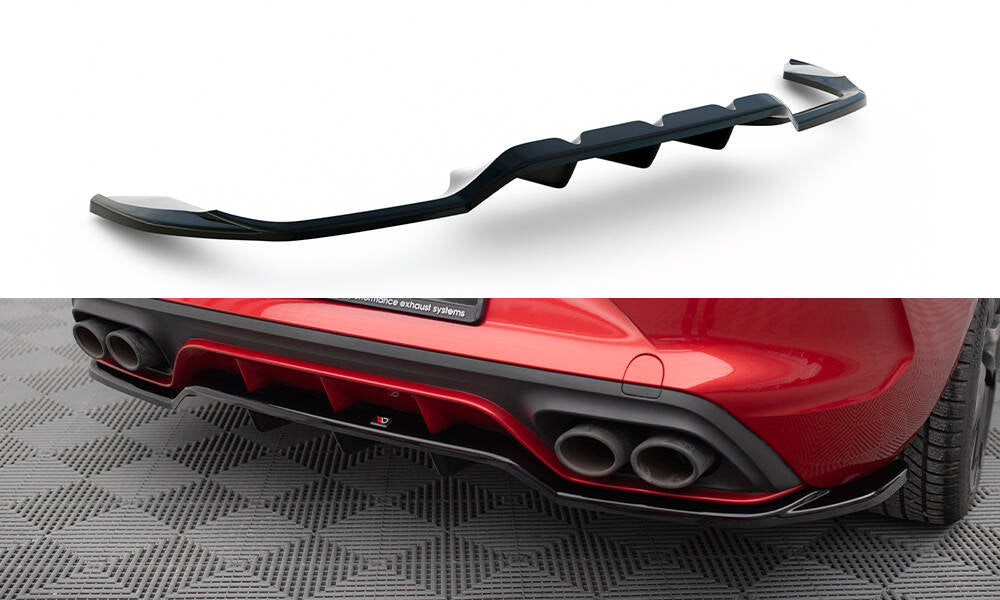 Central Arriere Splitter (avec une barre verticale) Cupra Leon Hatchback Mk1 CU-LE-1-RD1G+RD2G