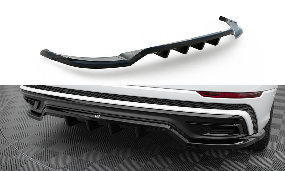 Central Arriere Splitter (avec une barre verticale) Audi Q8 S-Line Mk1 AU-Q8-1-SLINE-RD1G+RD2G