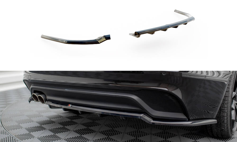 Central Arriere Splitter (avec une barre verticale) Jaguar XE X760 Facelift JA-XE-1F-RSD1G+RD1G