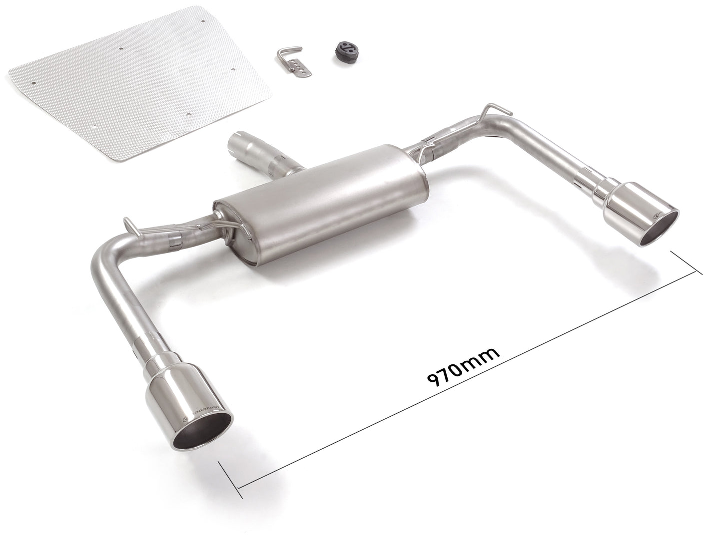 Silencieux arrière duplex Ragazzon en Inox (50.0513.61)