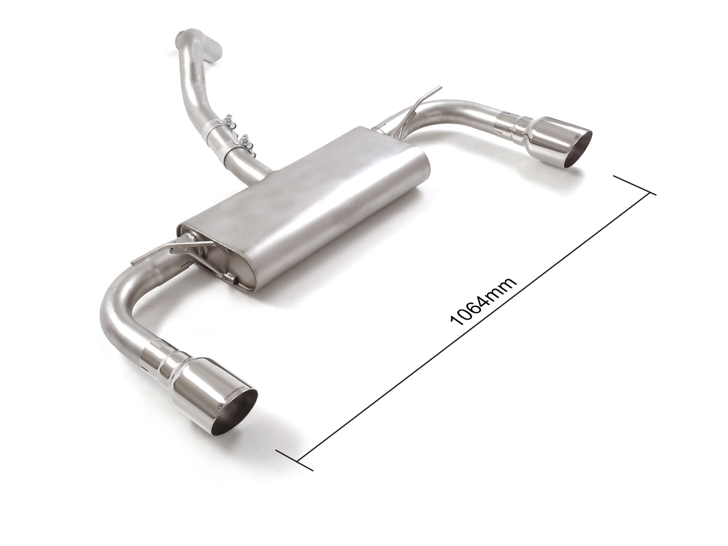 Silencieux arrière duplex Ragazzon en Inox (50.1070.61)