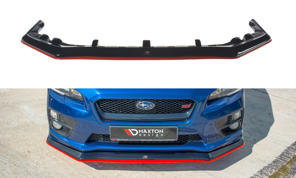 LAME DU PARE-CHOCS AVANT / SPLITTER V.3 SUBARU WRX STI SUIM4WRXSTI-FD1G+FD1RRED