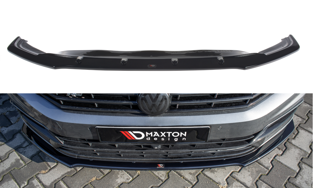 Lame du pare-chocs avant / Splitter V.1 Volkswagen Passat R-Line B8 VW-PA-B8-RLINE-FD1G