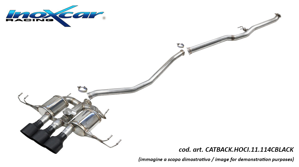 Catback à valve Inoxcar CATBACK.HOCI.11.114CBLACK