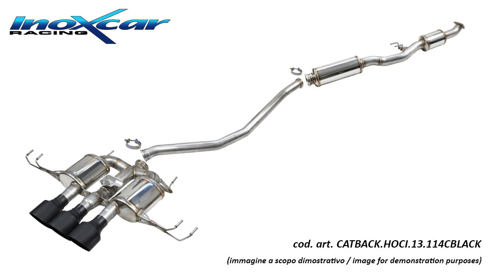 Catback à valve Inoxcar CATBACK.HOCI.15.114CBLACK