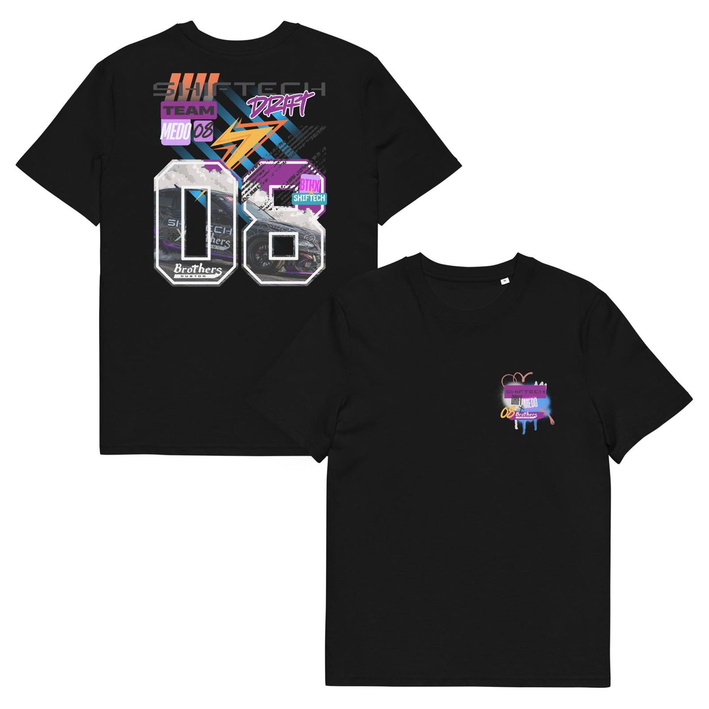 T-shirt manches courtes noir SHIFTECH X BTHX MEDO - Unisexe