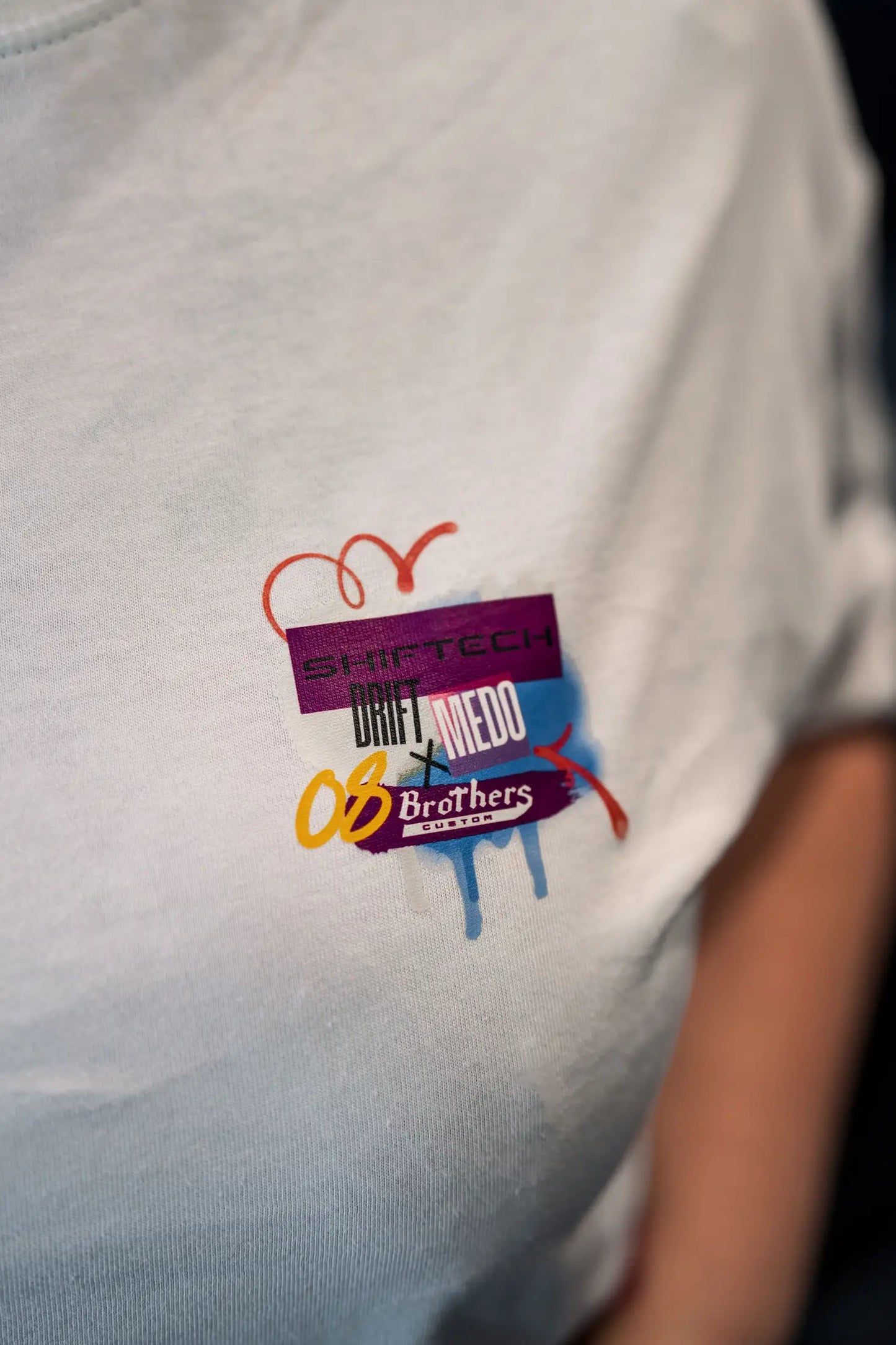 T-shirt manches courtes blanc SHIFTECH X BTHX MEDO - Unisexe