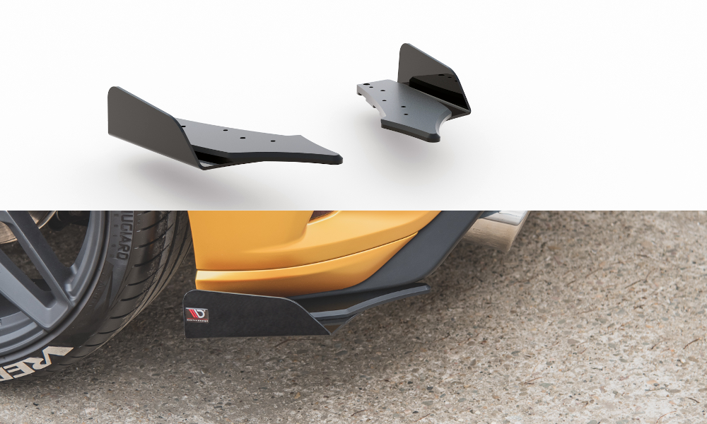 Sport Durabilité Lame Du Pare Chocs Arriere + Flaps Ford Focus ST Mk4 FOFO4STCNC-RSD1BRB+RSF1G