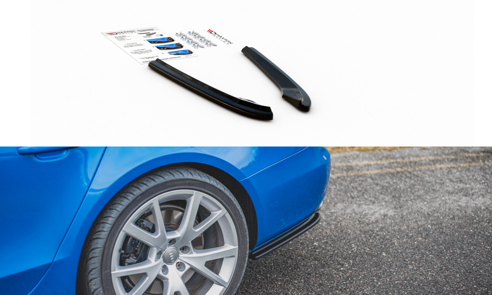Lames De Pare-Chocs Arrière Latérales Audi S4 / A4 S-Line B8 Sedan AU-S4-B8-RSD1G