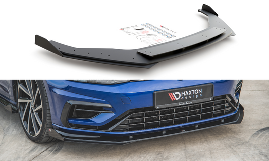 Sport Durabilité Lame Du Pare-Chocs Avant + Flaps VW Golf 7 R / R-Line Facelift VWGO7FRCNC-FD2BRB+FSF1G