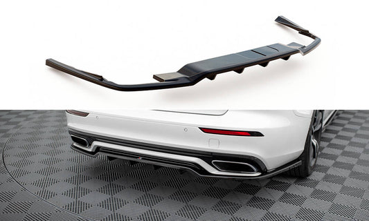 Central Arriere Splitter (avec une barre verticale) Volvo S60/V60 R-Design Mk3 VO-S60-3-RDESIGN-RD1G+RD2G