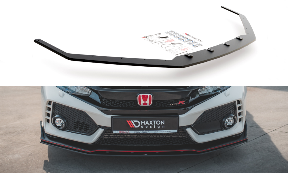 Sport Durabilité Lame Du Pare-Chocs Avant V.2 Honda Civic X Type-R HOCI10TYPERCNC-FD3BRB