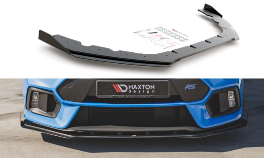Sport Durabilité Lame Du Pare-Chocs Avant + Flaps Ford Focus RS Mk3 FOFO3RSCNC-FD1BRB+FSF1G