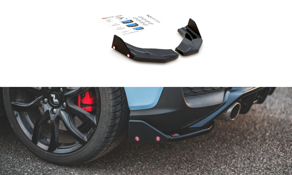 Lames De Pare-Chocs Arrière Latéraless V.7 + Ailerons Hyundai I30 N Mk3 Hatchback HY-I30-3-N-RSD7G+RSF