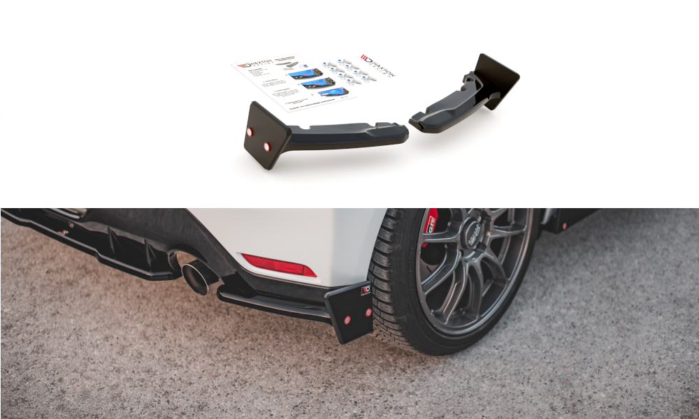 Lames De Pare-Chocs Arrière Latérales V.2 + Ailerons Toyota GR Yaris Mk4 TO-YA-4-GR4-RSD2G+RSF