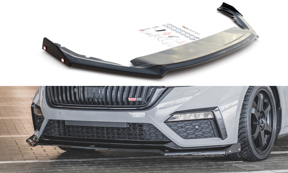 Lame Du Pare-Chocs Avant V.2 + Ailerons Skoda Octavia RS Mk4 SK-OC-4-RS-FD2G+FSF