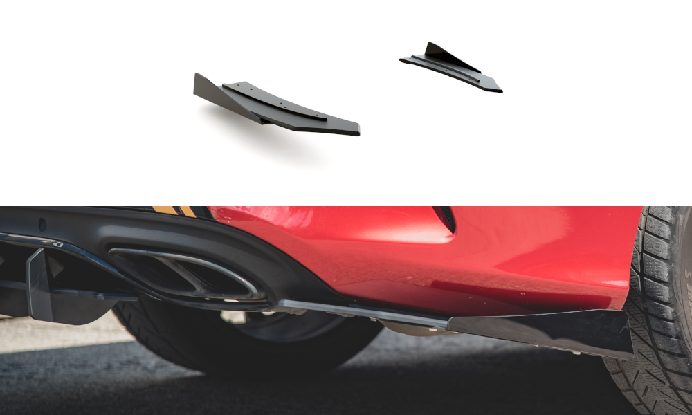 Sport Durabilité Lame Du Pare Chocs Arriere + Flaps Mercedes-AMG C43 Coupe C205 MEC20543AMGCNC-RSD1B+RSF1G