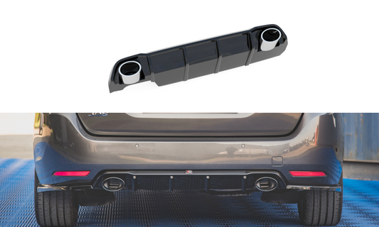 Rajout Du Pare-Chocs Arriere + Faux Pot D'échappement Peugeot 308 SW Mk2 Facelift PE-308-2F-SW-RS1G+CHROME