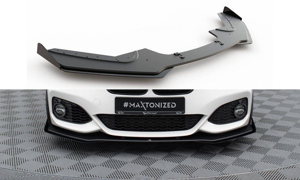 Sport Durabilité Lame Du Pare-Chocs Avant V.3 + Flaps BMW 1 F20 M-Pack Facelift / M140i  BM1F20FMCNC-FD3B+FSF1G